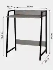 Стол письменный на металлокаркасе Brabix Loft CD-003, 640 х 420 х 840 мм, 641216