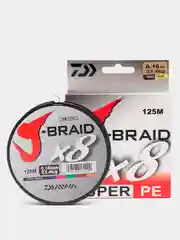 Плетеный шнур для рыбалки Daiwa J-Braid X 8, 125 м (полиэтиленовое волокно)