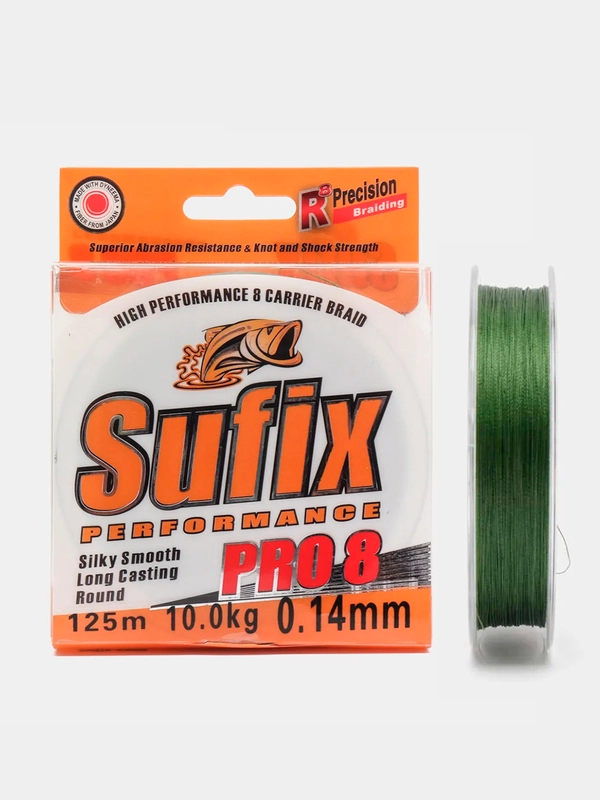 Плетеный шнур для рыбалки Sufix Performance Pro 8, 125 м