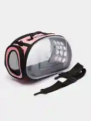 Розовый сумка переноска для животных (кошек, собак, кроликов) складная, дышащая