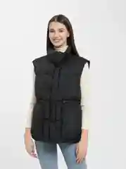 Черный жилет утепленный, женский