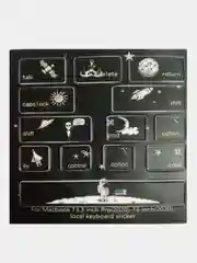 Черный наклейка на клавиатуру для MacBook Pro 13.3 inch Pro(2020) - 16 inch(2020)