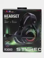 Черный игровые наушники Gaming Headset RGB Light R3000