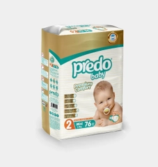 Подгузники Predo baby №2, детские, от 3 до 6 кг, 76 штук