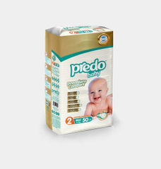 Подгузники детские Predo baby 2, от 3 до 6 кг, 50 штук