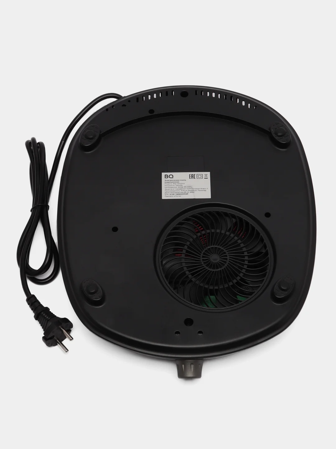 Серый индукционная электрическая плита BQ HP121SS, 6 программ, LED - экран, 2400 В