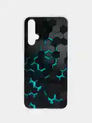 Бирюзовый чехол на Honor 20/Huawei Nova 5T / Хонор 20 прозрачный, с рисунком, защита камеры