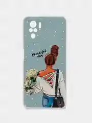Тёмно-серый чехол на Xiaomi Redmi Note 10/Note 10S/Poco M5s / Сяоми Редми Нот 10/10С с рисунком