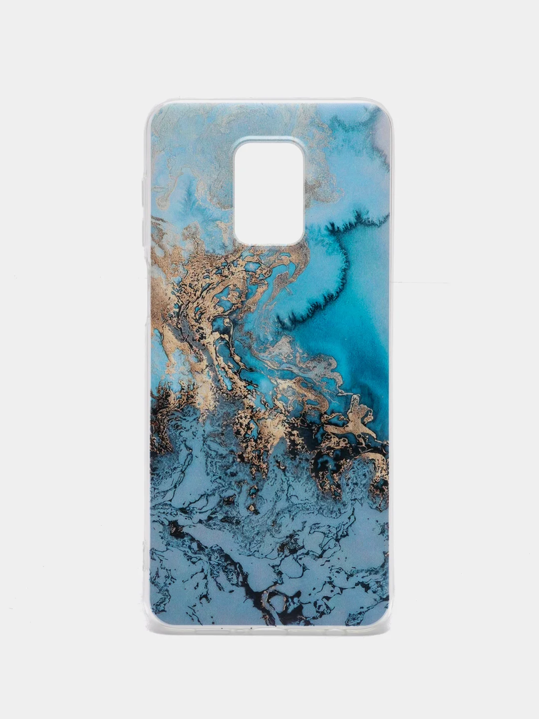 Голубой чехол на Xiaomi Redmi Note 9S/9 Pro / Сяоми Редми Нот 9S/9 Про прозрачный, с рисунком