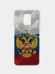 Синий чехол на Xiaomi Redmi Note 9S/9 Pro / Сяоми Редми Нот 9S/9 Про прозрачный, с рисунком