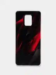 Красный чехол на Xiaomi Redmi Note 9S/9 Pro / Сяоми Редми Нот 9S/9 Про прозрачный, с рисунком