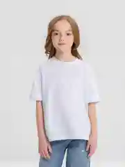 Белый футболка детская оверсайз 1-16 лет