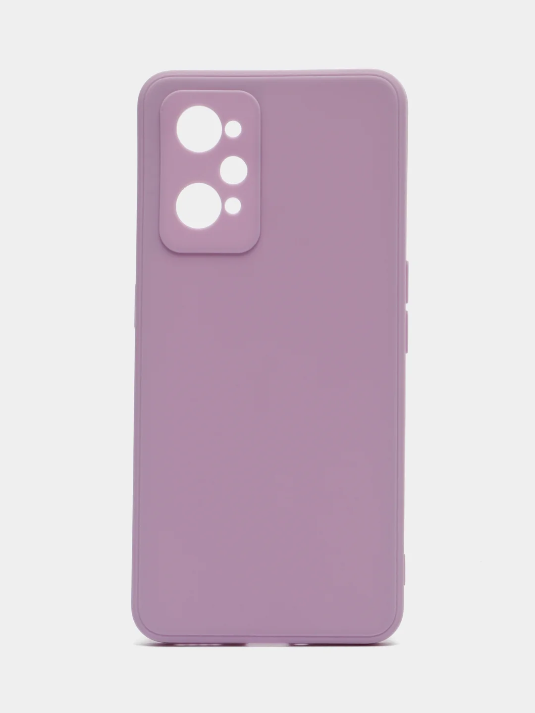 Сиреневый чехол для Realme GT Neo 2 / GT 2 / GT Neo 3T ( ГТ Нео 2 / ГТ Нео 3Т ), силиконовый с защитой камеры, прозрачный