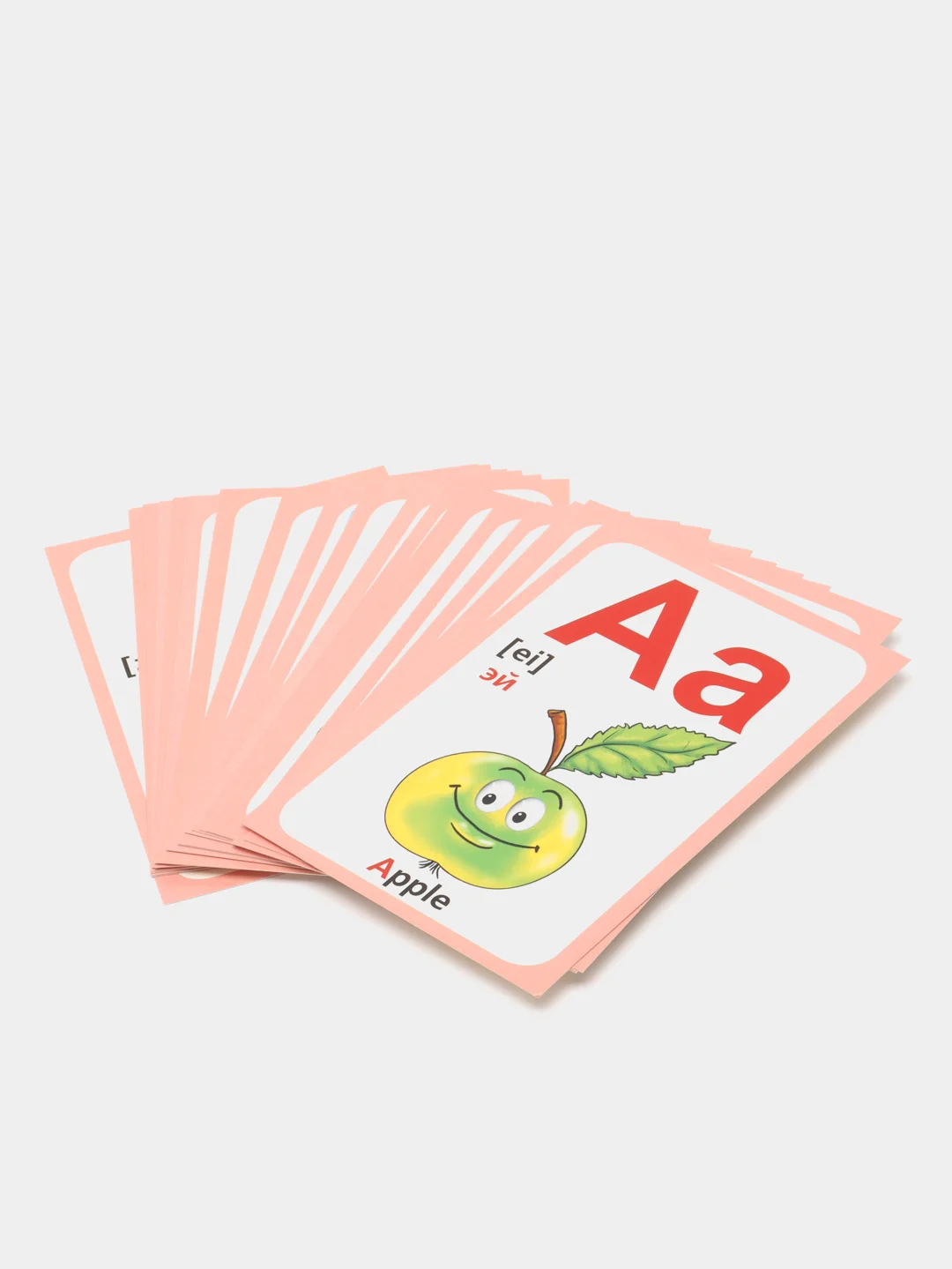 Обучающие карточки: "Английский алфавит" (English Alphabet), с рисунками и транскрипцией