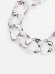Серебряный ожерелье из крупных звеньев