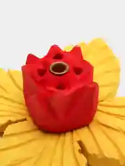 Красный эко подставка для благовоний, из гималайского кедра ручной работы