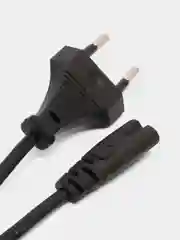 Сетевой кабель-шнур, евровилка, 2pin, C7, 2-контактный, черный для питания электроники
