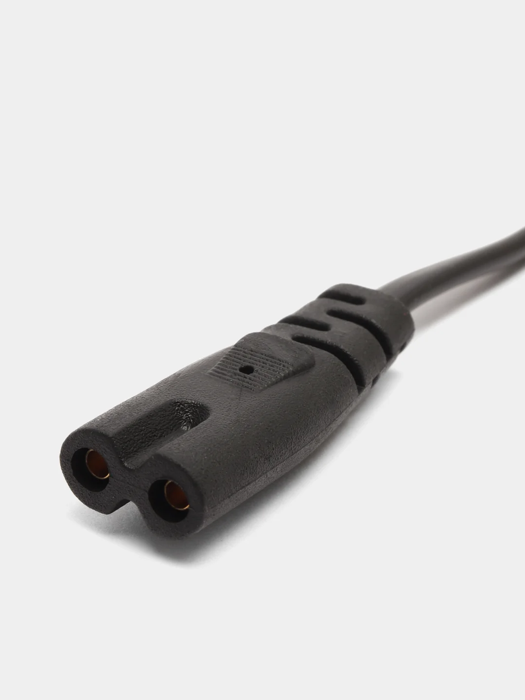 Сетевой кабель-шнур, евровилка, 2pin, C7, 2-контактный, черный для питания электроники