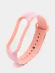 Розовый ремешок для Xiaomi Mi Band 3 4 5 6 7 силиконовый мраморный фитнес браслет