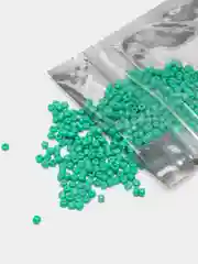 Лесной зеленый бисер однотонный матовый для плетения, 3 мм