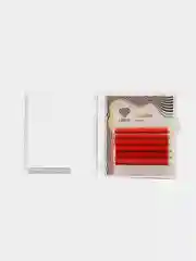 Красный ресницы для наращивания цветные LOVELY MINI, 6 линий