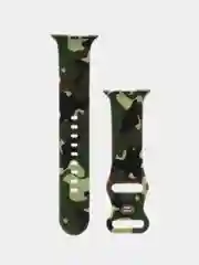 Зелёный хаки ремешок на часы Apple Watch силиконовый 38 / 40 / 41 / 42 / 44 / 45 / 49 мм браслет