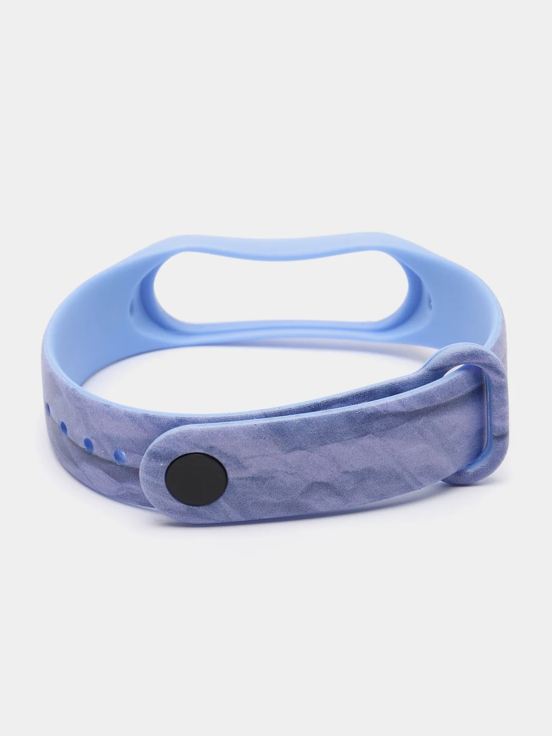Синий ремешок для Xiaomi Mi Band 3 4 5 6 7 силиконовый мраморный фитнес браслет