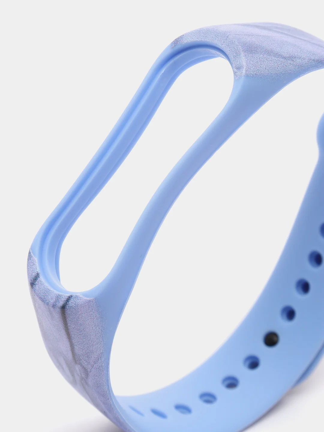 Синий ремешок для Xiaomi Mi Band 3 4 5 6 7 силиконовый мраморный фитнес браслет