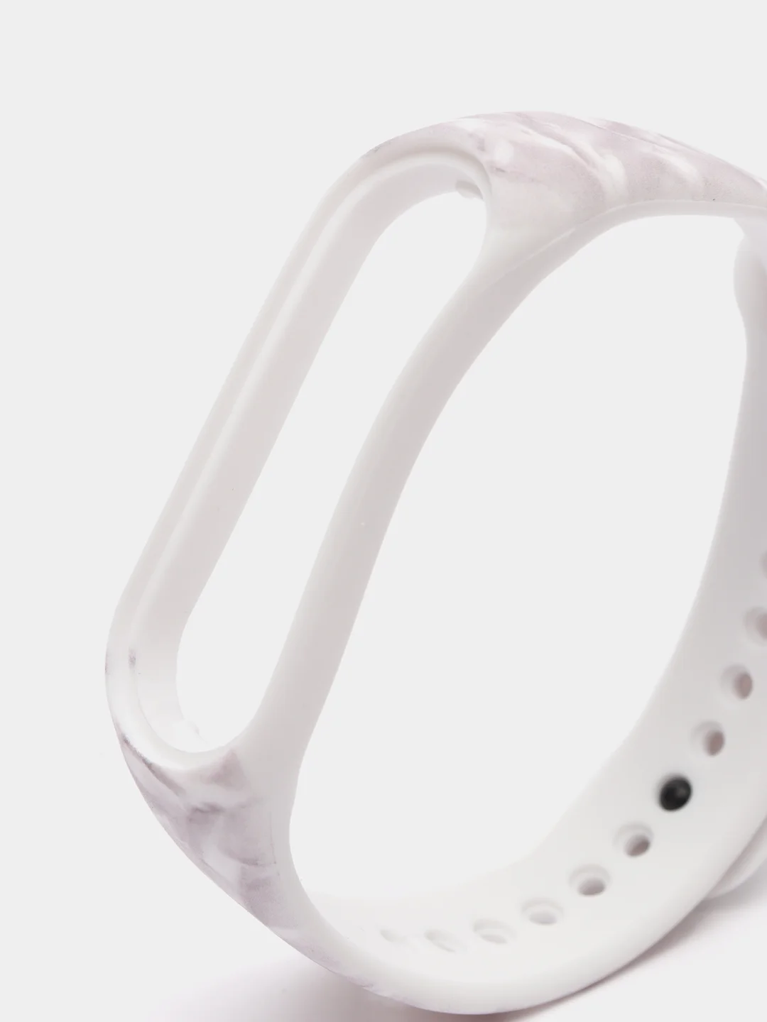 Белый ремешок для Xiaomi Mi Band 3 4 5 6 7 силиконовый мраморный фитнес браслет