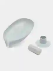 Серебряный мыльница со сливом для ванной комнаты