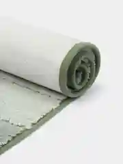 Зеленый коврик прикроватный для ванной комнаты и туалета