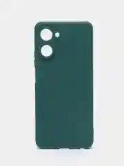 Тёмно-зелёный чехол для Realme 10 Pro (Реалми 10 Про) силиконовый, цветной, матовый