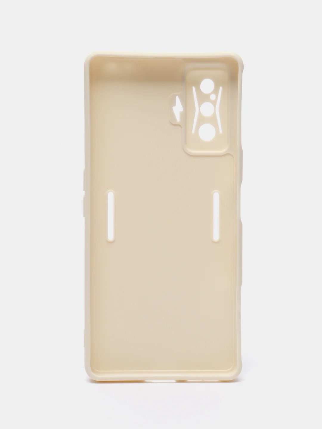 Молочный чехол для Xiaomi Poco F4 GT (Поко Ф4 Джити) силиконовый, черный, матовый, с защитой камеры