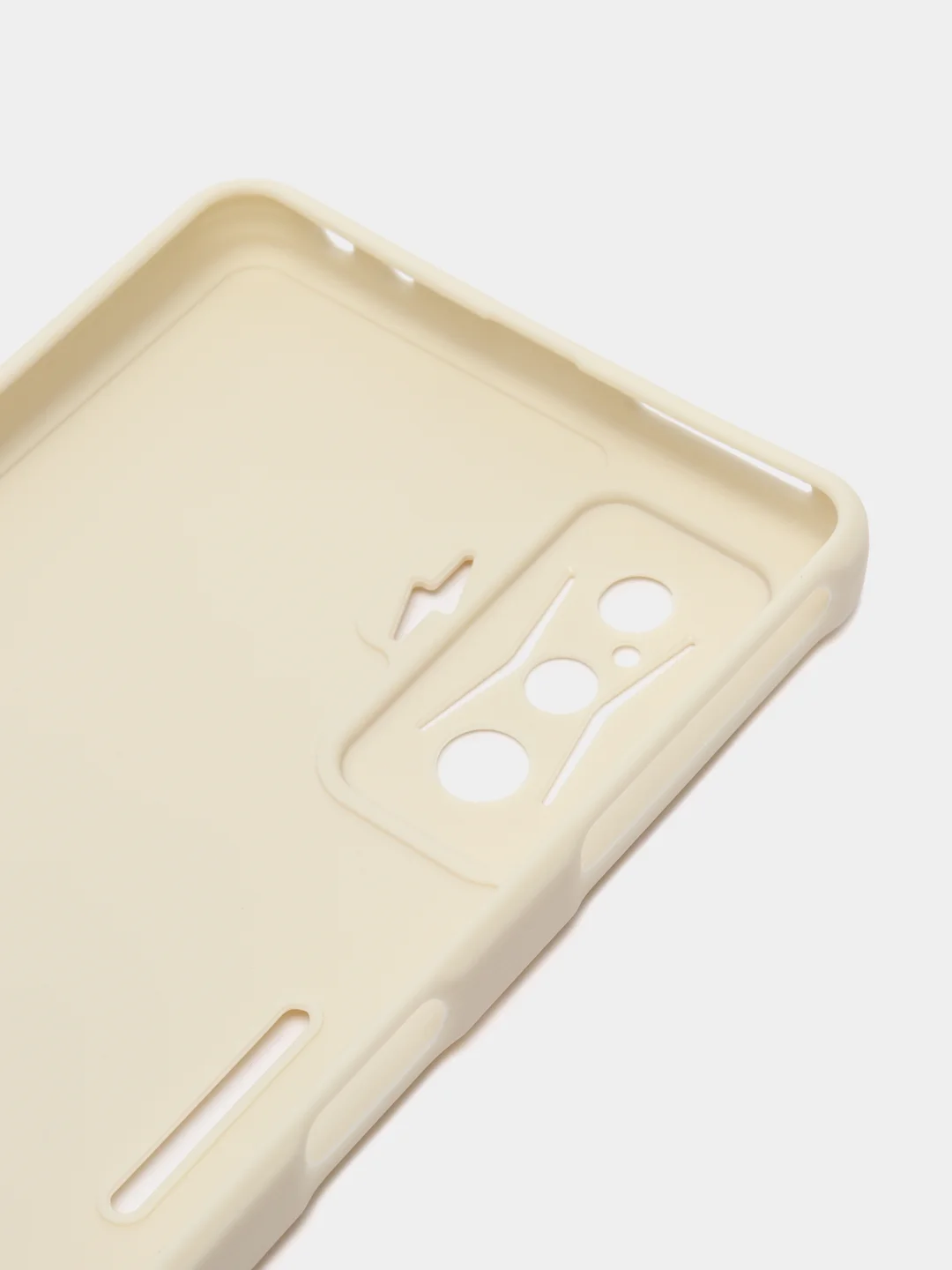 Молочный чехол для Xiaomi Poco F4 GT (Поко Ф4 Джити) силиконовый, черный, матовый, с защитой камеры