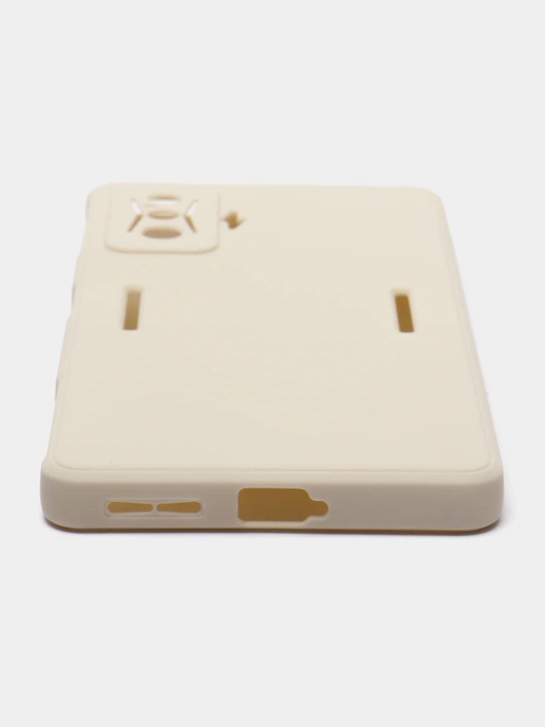 Молочный чехол для Xiaomi Poco F4 GT (Поко Ф4 Джити) силиконовый, черный, матовый, с защитой камеры
