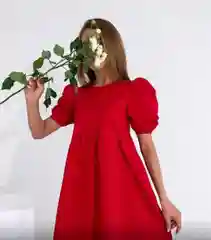 Алый платье летнее женское хлопок