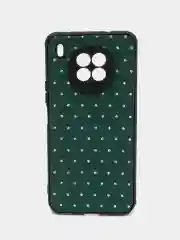 Зеленый чехол Honor 50 Lite, Huawei Nova 8i, Хонор 50 Лайт, силиконовый под кожу со стразами