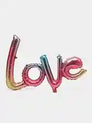 Аметистовый фольгированный шар "Love"