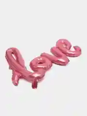 Розовый фольгированный шар "Love"