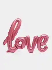 Розовый фольгированный шар "Love"