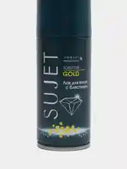 Зеленый лак для волос Sujet, с блёстками, 100 мл