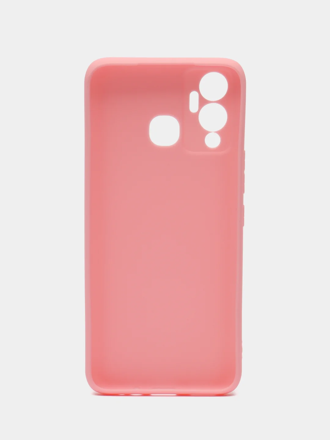 Розовый чехол для Infinix Hot 12 Play, силиконовый, цветной, матовый, с защитой камеры