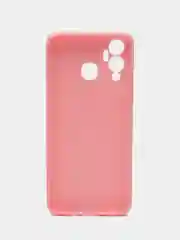 Розовый чехол для Infinix Hot 12 Play, силиконовый, цветной, матовый, с защитой камеры