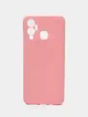 Розовый чехол для Infinix Hot 12 Play, силиконовый, цветной, матовый, с защитой камеры