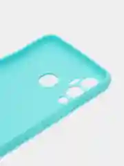 Бирюзовый чехол для Infinix Hot 12 Play, силиконовый, цветной, матовый, с защитой камеры
