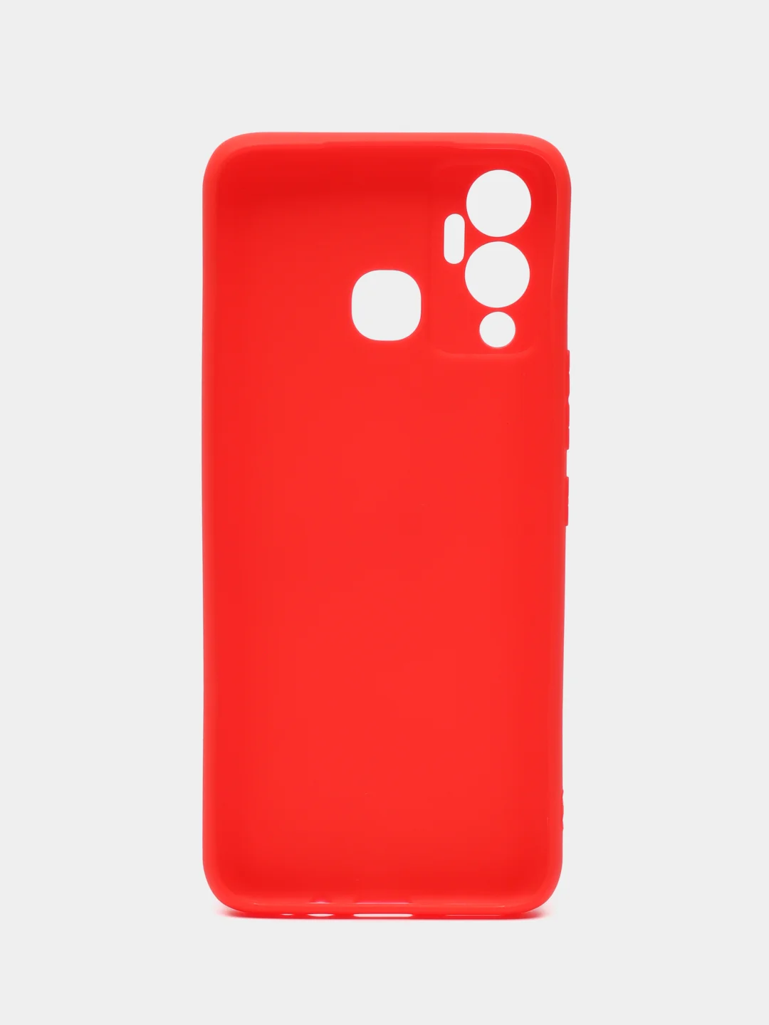 Красный чехол для Infinix Hot 12 Play, силиконовый, цветной, матовый, с защитой камеры