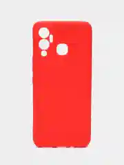 Красный чехол для Infinix Hot 12 Play, силиконовый, цветной, матовый, с защитой камеры