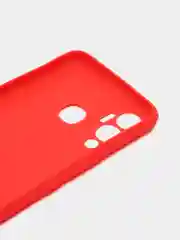 Красный чехол для Infinix Hot 12 Play, силиконовый, цветной, матовый, с защитой камеры