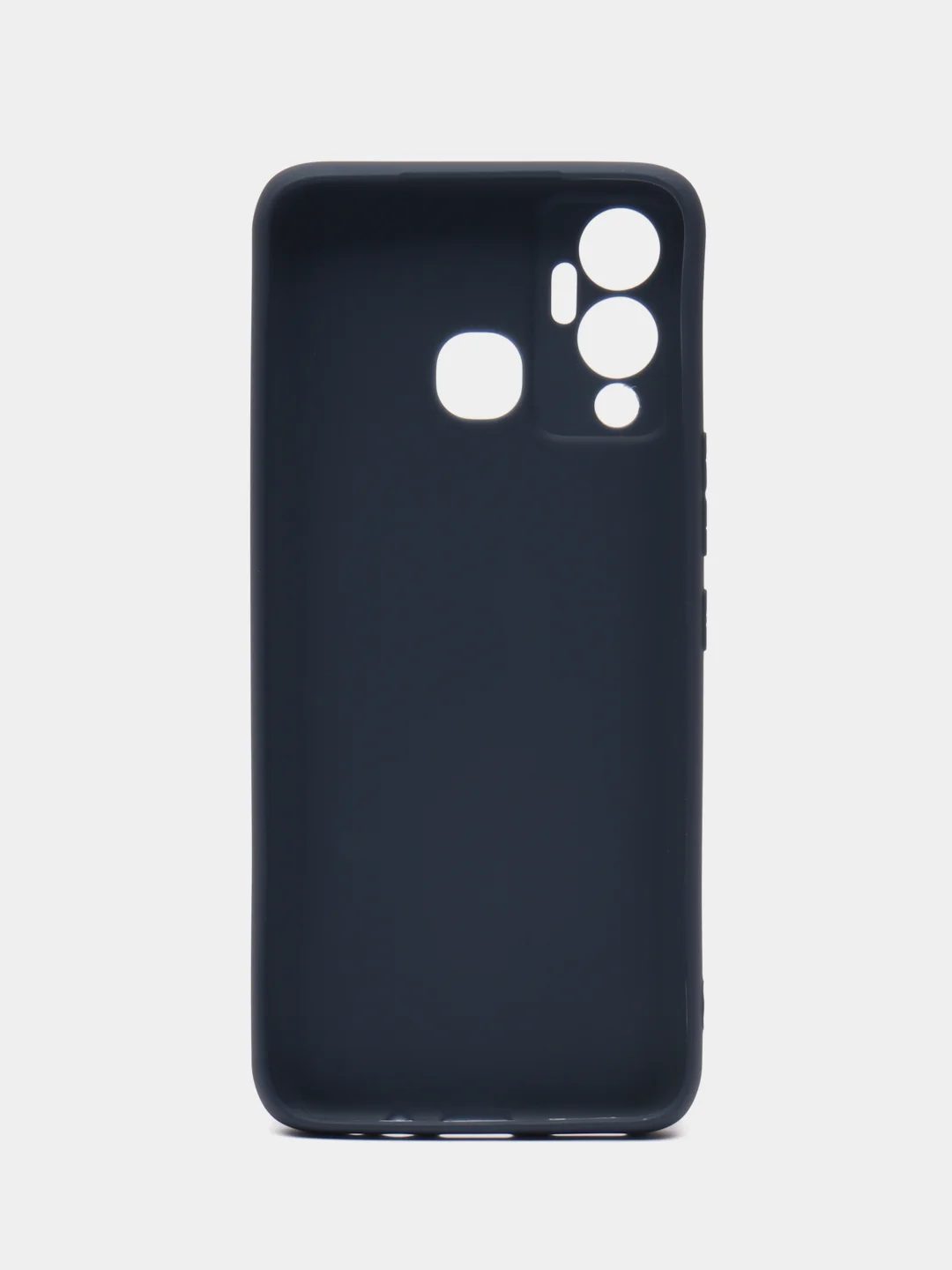 Синий чехол для Infinix Hot 12 Play, силиконовый, цветной, матовый, с защитой камеры