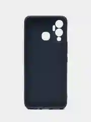 Синий чехол для Infinix Hot 12 Play, силиконовый, цветной, матовый, с защитой камеры